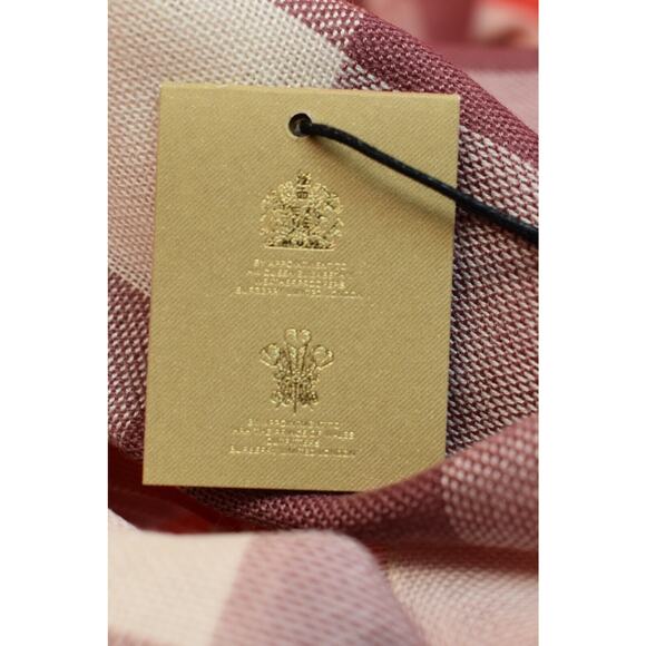 NWT BURBERRY TONAL PINK WOOL CASHMERE NOVA CHECK LIGHTWEIGHT SCARF 18X80 200X45 - Picture 9 of 12